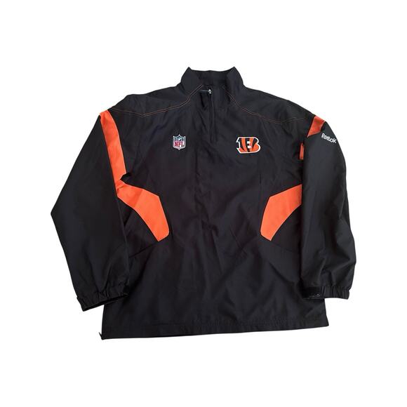 Reebok Other - Reebok Jacket Mens M 1/4 Zip Softshell NFL Cincinnati Bengals On Field